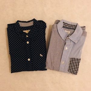 Boys Size 8 Lot of 2 Long Sleeve Button Up Shirts